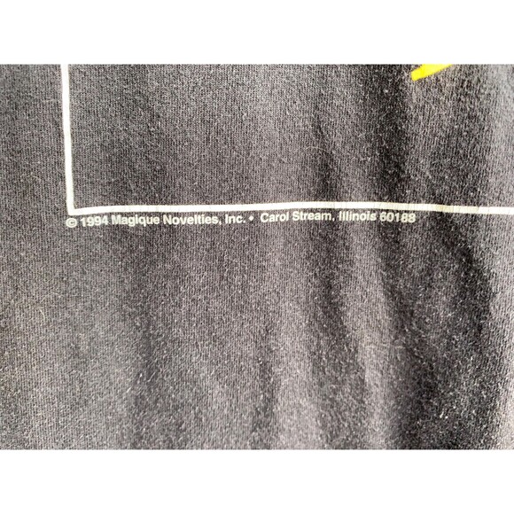 black t-shirt L "Over The Hill" graphic, characteristic of humorous novelty - Picture 3 of 9